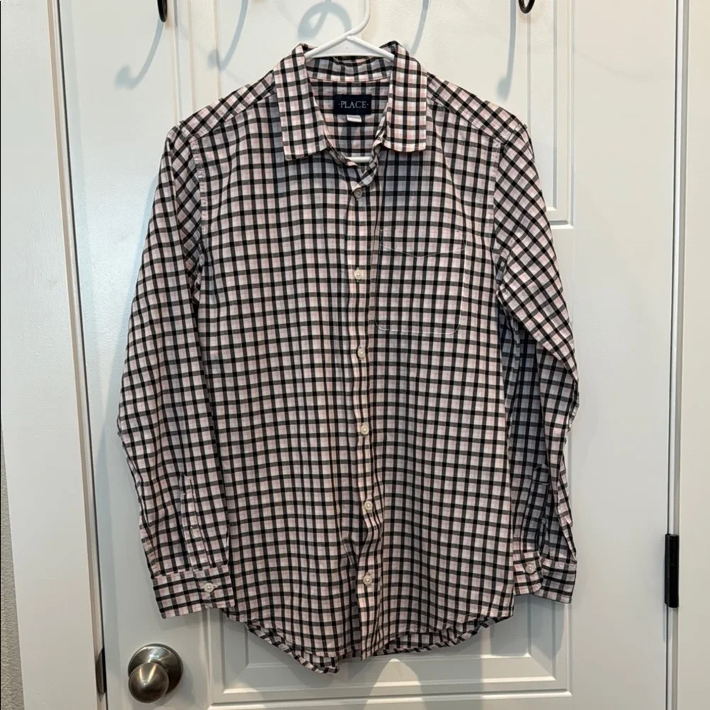 The Children's Place Black and Pink Button Down Shirt